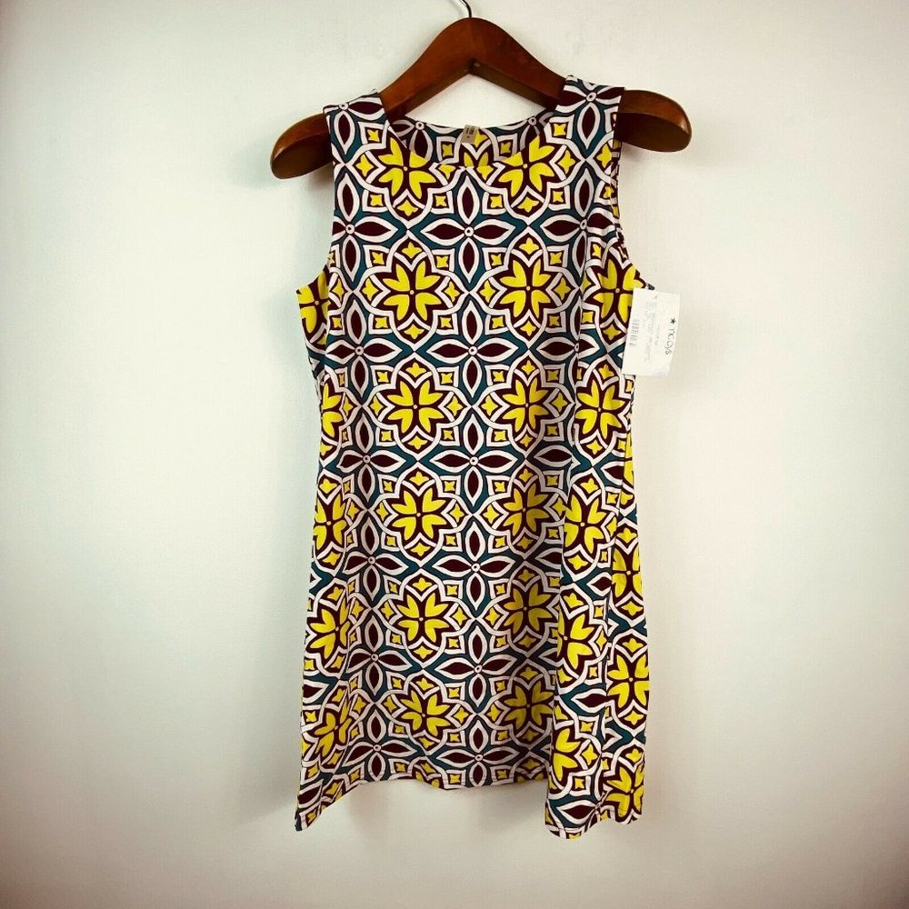 24seven Comfort Apparel Womens M Multicolor Floral Print Mini Dress Retag I88